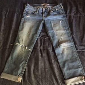 Hollister Distressed boyfriend jeans.